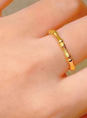 节节高戒指高颜值竹节开口指环