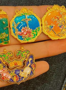 荷塘月色喜上枝头大白猫吊牌