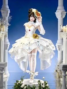 王者荣耀小乔cos服小乔纯白花嫁皮肤cosplay服装二次元动漫服全套
