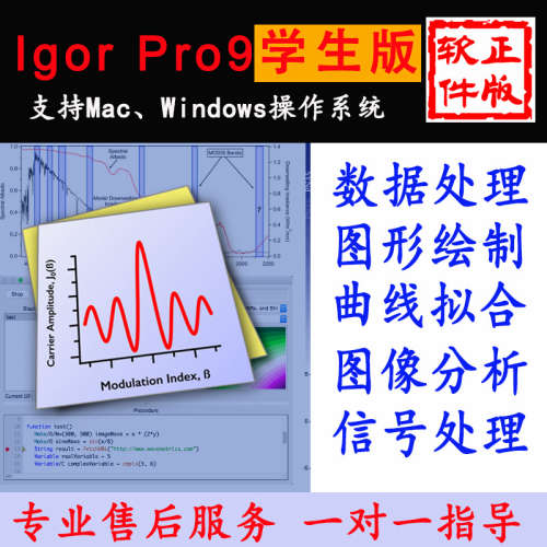 Igor Pro 9学生版(1年) Igor数据分析及绘图软件