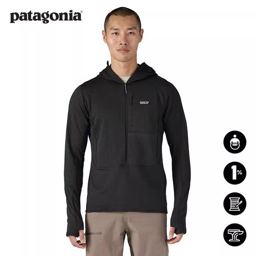 patagonia男士连帽抓绒套头衫