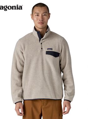 patagonia男士抓绒套头衫