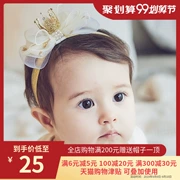 Hàn Quốc CROWNBEBE ban nhạc tóc trẻ em phụ kiện tóc cô gái công chúa bé vương miện hoa trăm ngày sinh nhật - Phụ kiện tóc