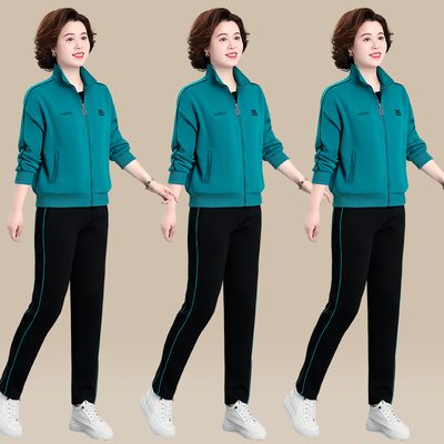 女春秋减龄套装中年运动服两件套