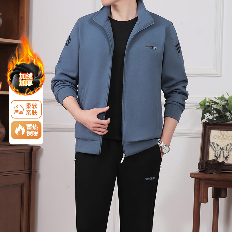 中老年运动服套装男士秋冬
