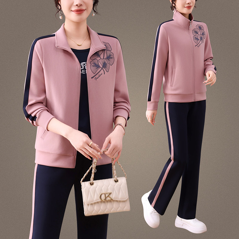 中老年运动服套装女春秋20