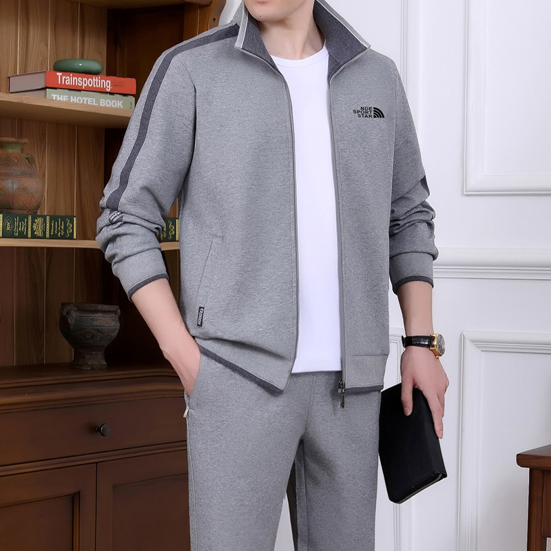 新款休闲运动服套装男春秋二件套