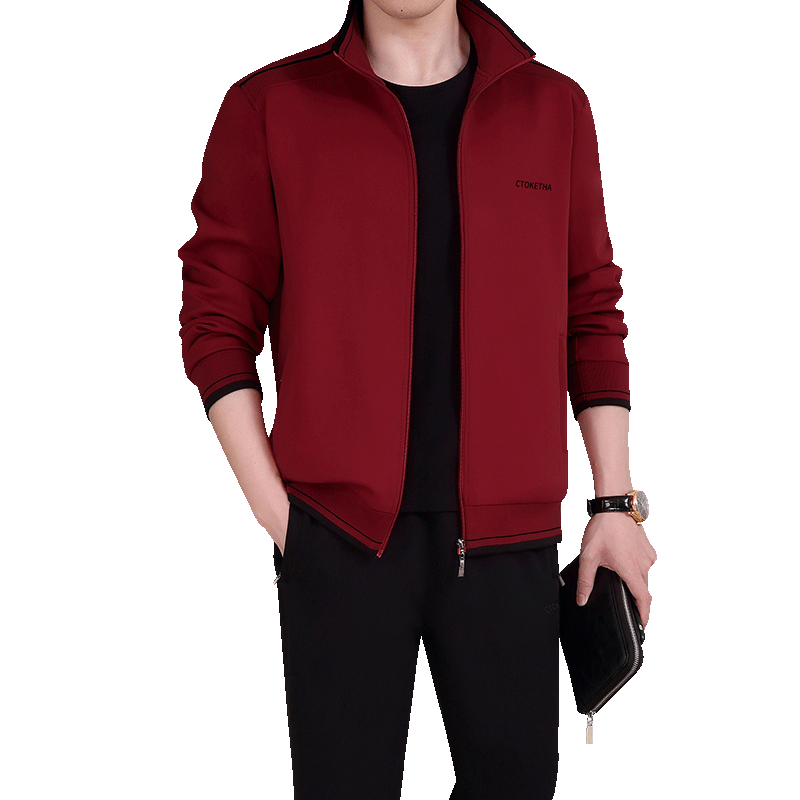 新款休闲运动服套装男春秋三件套