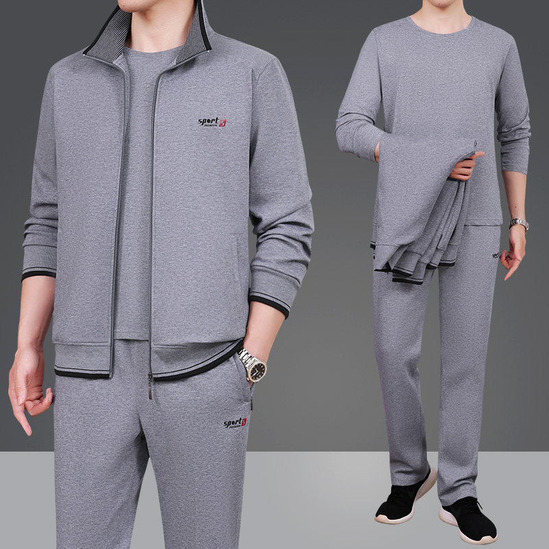 品牌爸春装运动服套男2025