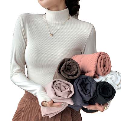 半高领德绒打底衫女内搭春秋冬季