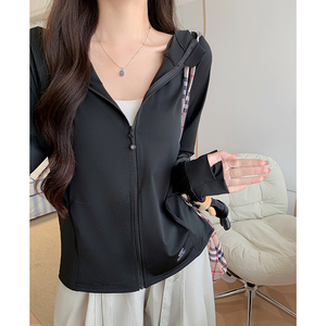 UPF99+冰丝防晒衣女夏季薄款宽松户外防紫外线原纱防晒服开衫外套