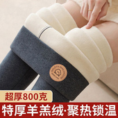 加绒加厚高腰特厚超厚保暖棉裤 2024新款 女外穿冬季 羊羔绒打底裤