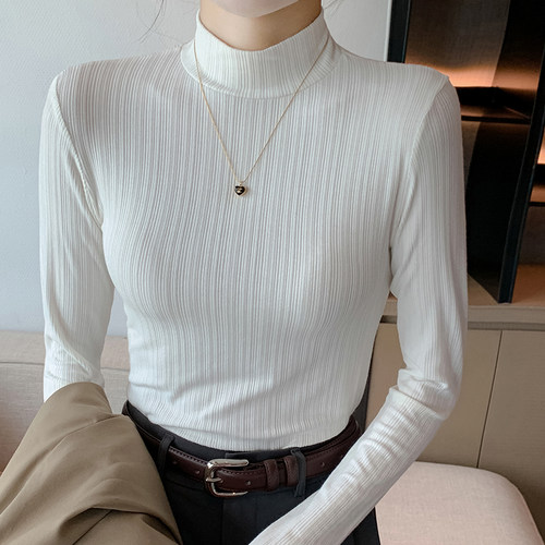 半高领打底衫女内搭春秋冬季