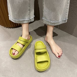 两穿EVA厚底外出踩屎 胖东来拖鞋 女情侣家用凉拖夏季 凉拖鞋 女一鞋