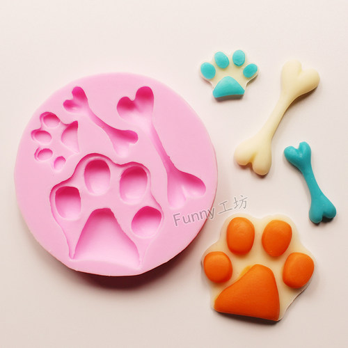 骨头卡通翻糖蛋糕软陶烘焙工具