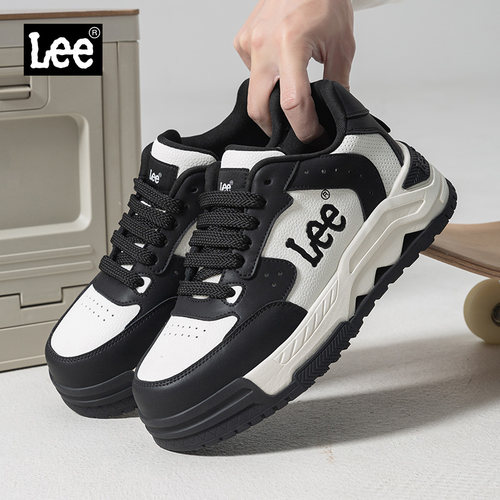 Lee拼色百搭厚底运动板鞋