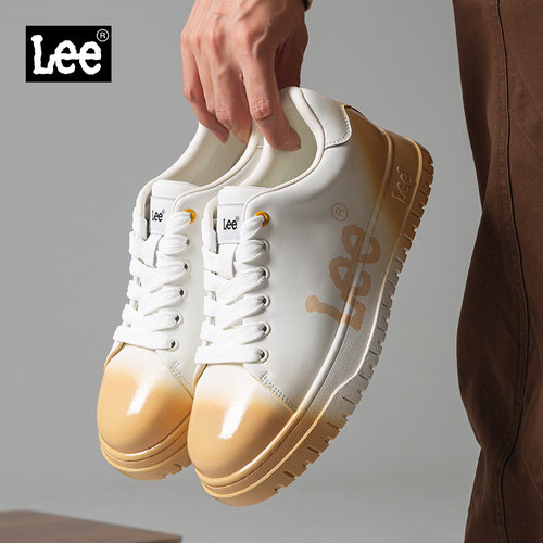 Lee潮流拼色运动真皮板鞋