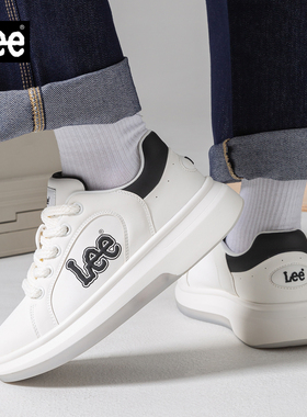 Lee男鞋2026新款厚底增高小白鞋百搭潮牌真皮板鞋男运动休闲鞋子