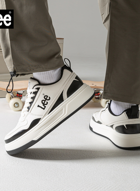 Lee男鞋2026新款厚底增高休闲板鞋男士真皮透气鞋子潮百搭运动鞋