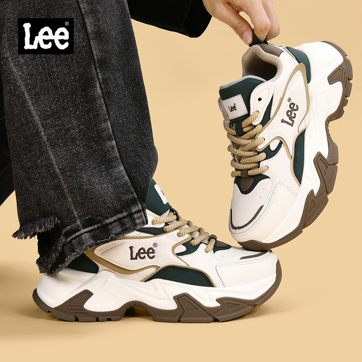 Lee时尚厚底男士老爹鞋