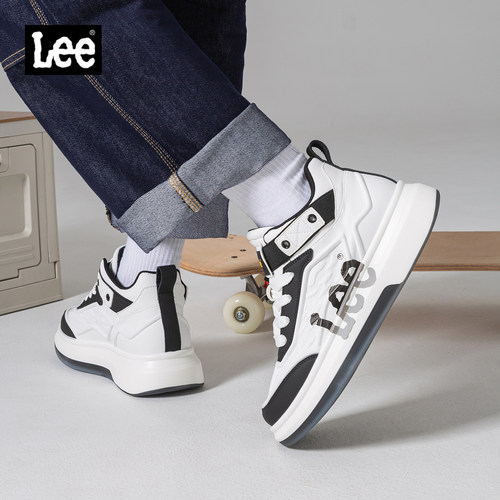 Lee厚底增高一脚蹬高帮板鞋男