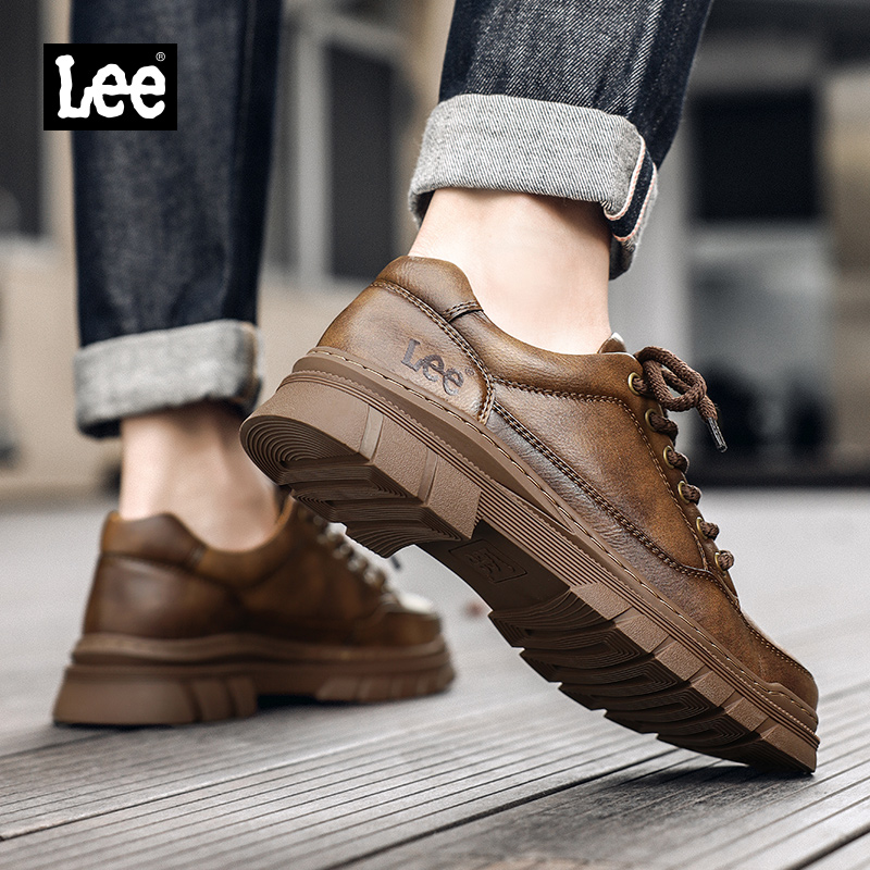 Lee厚底增高复古工装鞋
