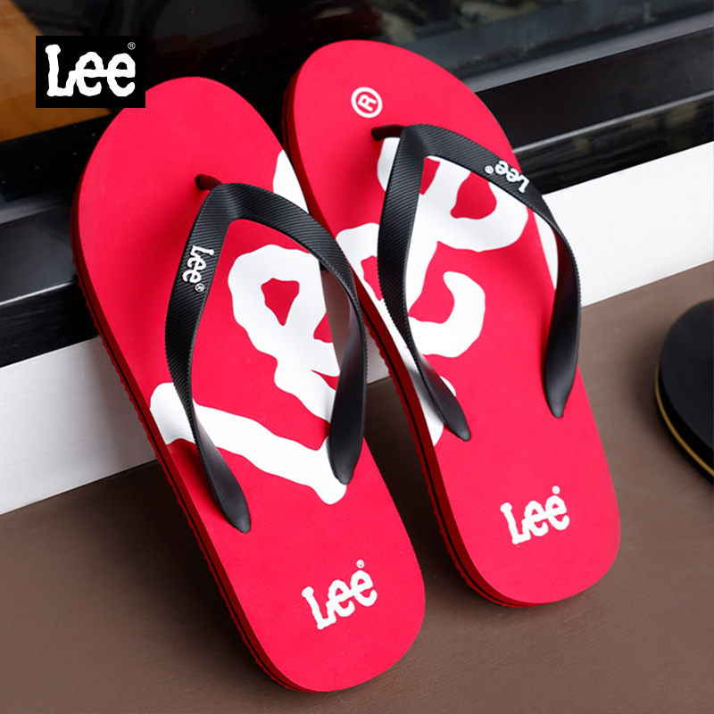 Lee撞色轻质防滑人字拖