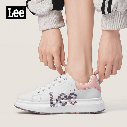 Lee厚底增高小白鞋情侣款