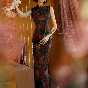 高级感民国风女装旗袍2025新款高端大气上档次复古日常长款连衣裙