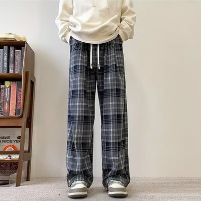 春秋显高日系复古垂感直筒休闲裤