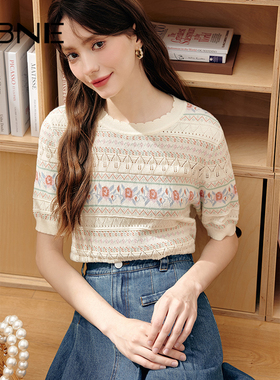 KBNE针织衫女打底上衣2025夏季新款学院风高级感今年流行漂亮小衫