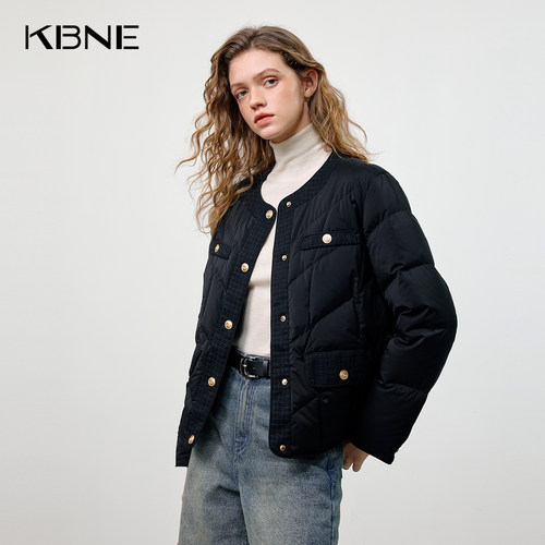 【大粒儿粉丝专享】长袖短款黑色轻薄羽绒服740917303