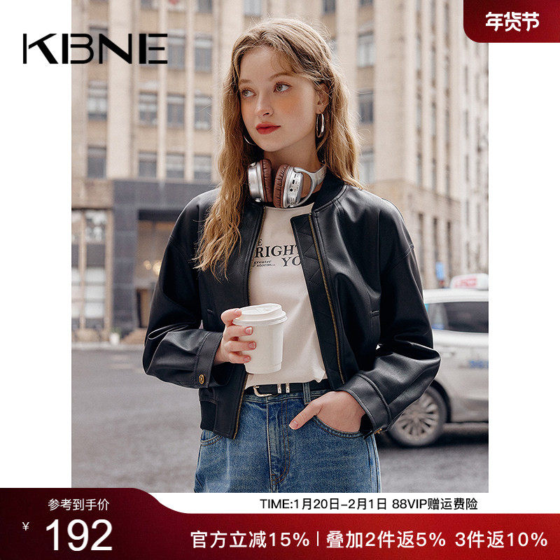 KBNE黑色皮衣外套女秋冬2025春季新款小个子爆款机车服今年流行,女装/女士精品,短外套,淘宝优惠券,粉丝福利购,淘宝优惠卷
