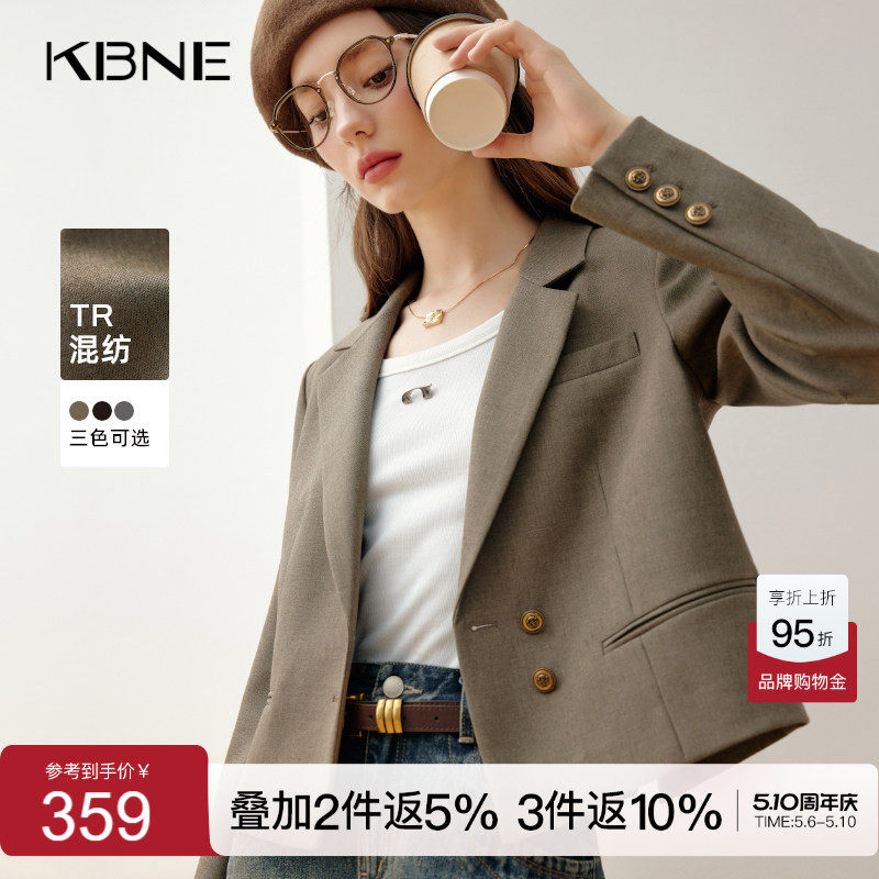 KBNE2026春季新款休闲西装外套女小个子气质上衣通勤薄款西服外套