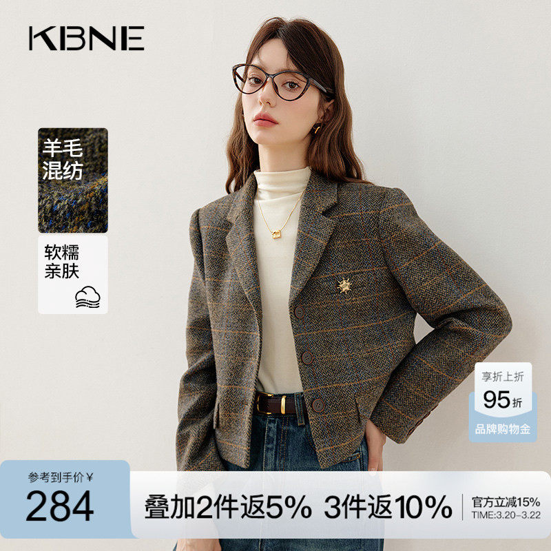 KBNE休闲西装外套女气质西服2026新款小个子通勤上衣春秋冬外衣