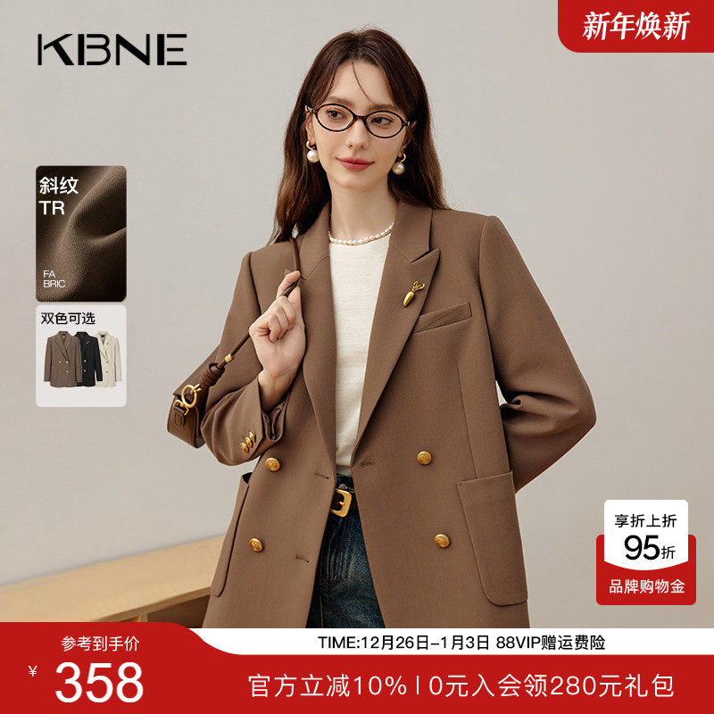 KBNE2025新款休闲职场通勤正装黑色时尚洋气时髦西装外套女春秋