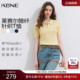 短款 新款 显瘦上衣 女2026夏季 KBNE高级感气质镂空提花polo领针织衫