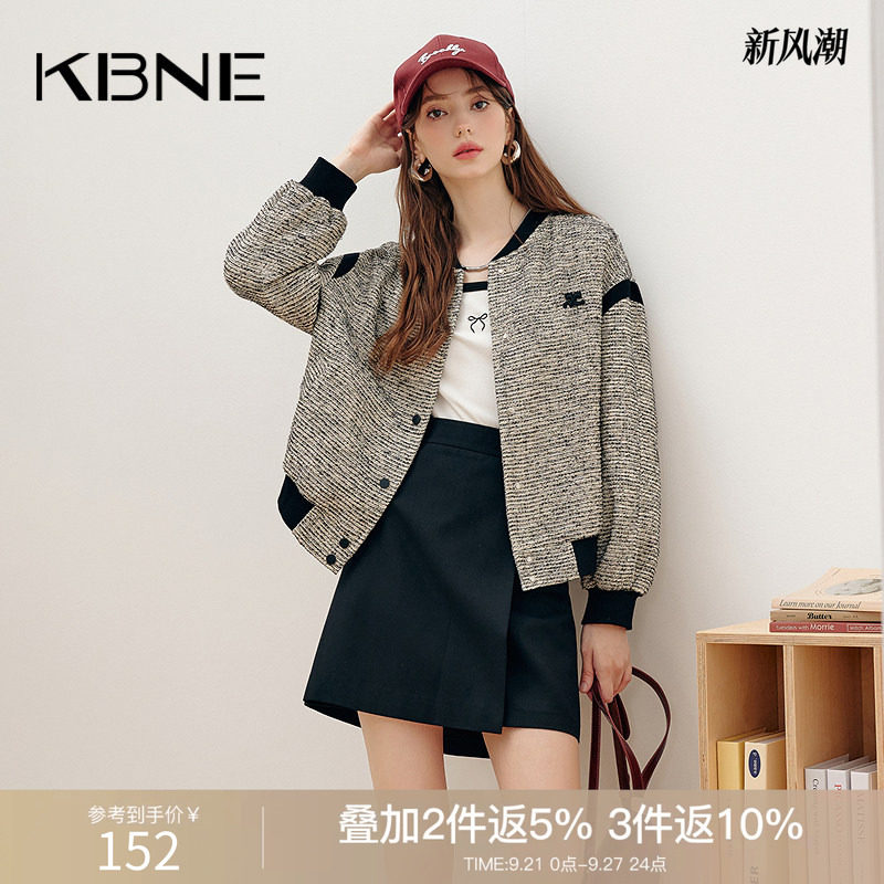 棒球服外套女小香风kbne2026秋季新款爆款独特超好看小个子上衣图片