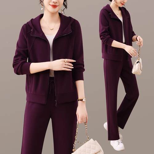 款妈妈秋动装运套装端庄大气连9647565新帽外中老年套女春秋休闲