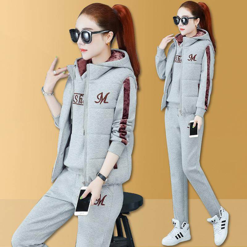 装女季加冬绒女士卫衣三件加厚时尚洋气女装休46-1916套套闲装,女装/女士精品,时尚套装,淘宝优惠券,粉丝福利购,淘宝优惠卷