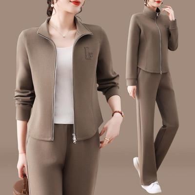 妈妈春装卫衣洋87710932气新中老年人动运款套装女春大秋宽松码翻