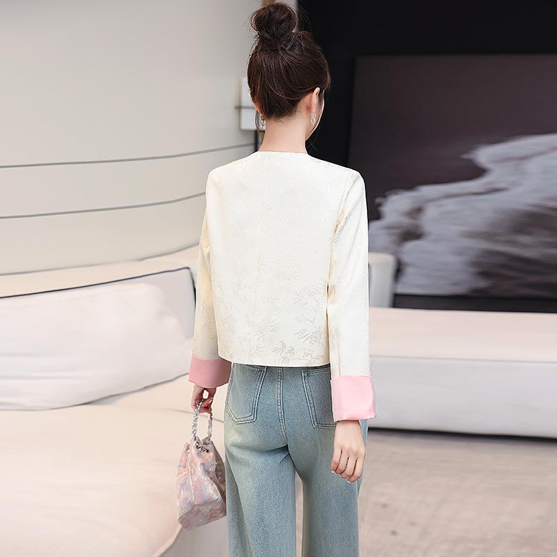 春新中式ME6028-0国风古尚外套女新款气质显子瘦复时小个上衣