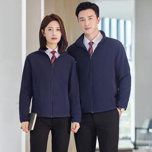 摇粒绒外套可内穿女男新款AL740661搭短款工外装秋冬季外勤工作服