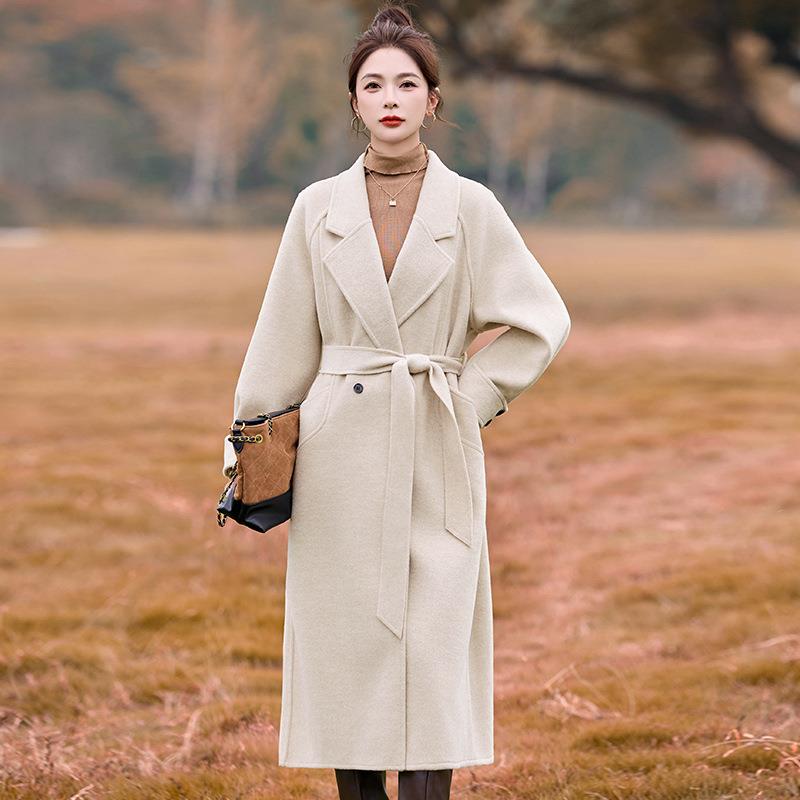 双面羊毛大衣女冬中款年新款洋ZMEI1900气时尚高长级感厚加羊装毛