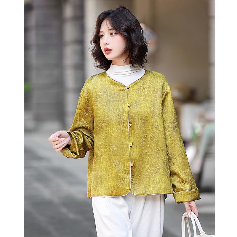 新中式国风ZMA5507看外套女高春秋感新款巨好减龄百搭级提花刺绣