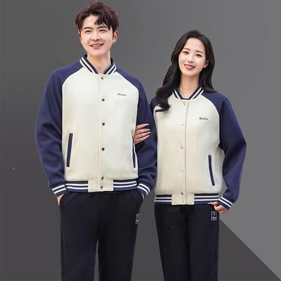 9628979运动套男士季新款棒球服外套男女休闲开衫运跑动装服春秋