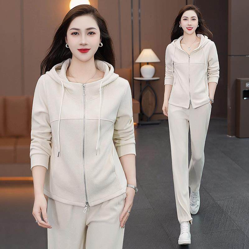 洋气运动套装春妈新款时96659098尚女休闲妈减龄显瘦卫秋衣跑步两