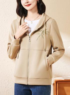 外套女帽春短秋款新款轻熟风级感GAP减龄气质连高卫衣秋季款上衣