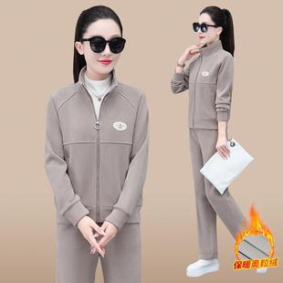 兩年加厚閑服大碼 運(yùn)動套裝 女秋冬裝 新款 加絨衛(wèi)衣女冬7418418休季