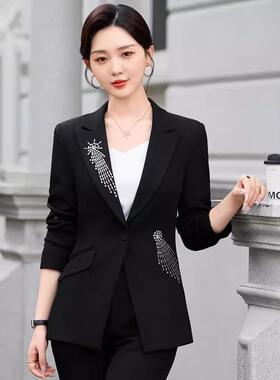 正跨境色西装外套女新款时尚英伦风气质总灰裁职业勤AL827301西服